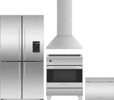 4 Piece Package Includes Refrigerator, Range, Hood And Dishwasher